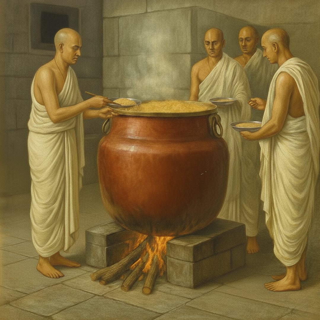 Priests making food